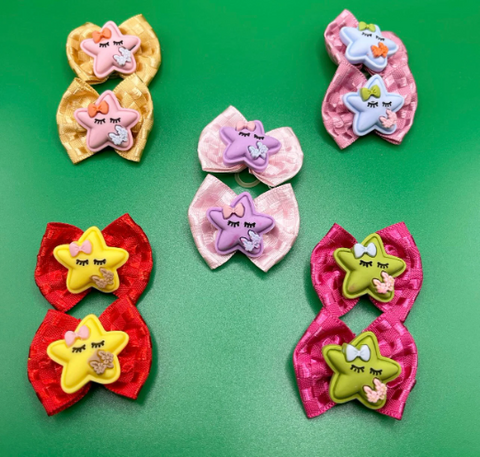 Pack with 5 pairs Little Star Hair Bow