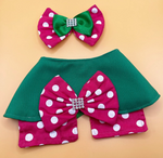 Pack dog bib + dog hair bow