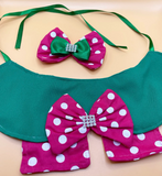 Pack dog bib + dog hair bow