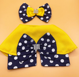 Pack dog bib + dog hair bow