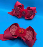 Red Crystal Hairbow