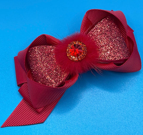 Red Crystal Hairbow